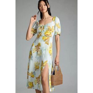 Anthropologie Favorite Daughter The Vineyard Dress Sly Blue Multi Milkmaid‎